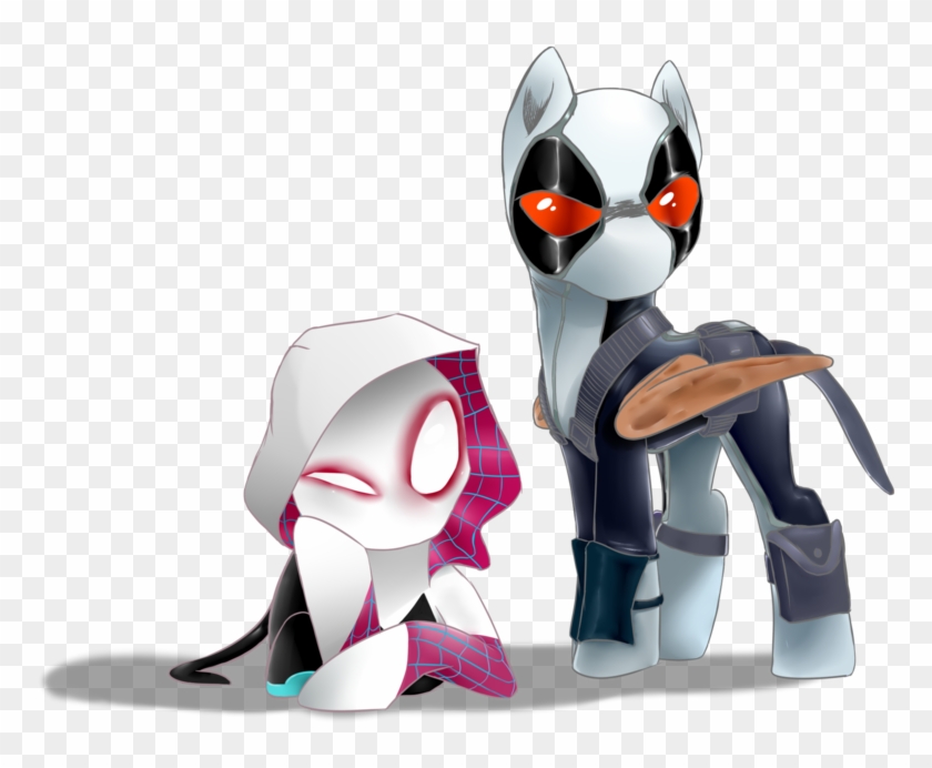 Supermare, Crossover, Deadpool, Derpy Hooves, Female, - Mlp Spider Gwen #966441