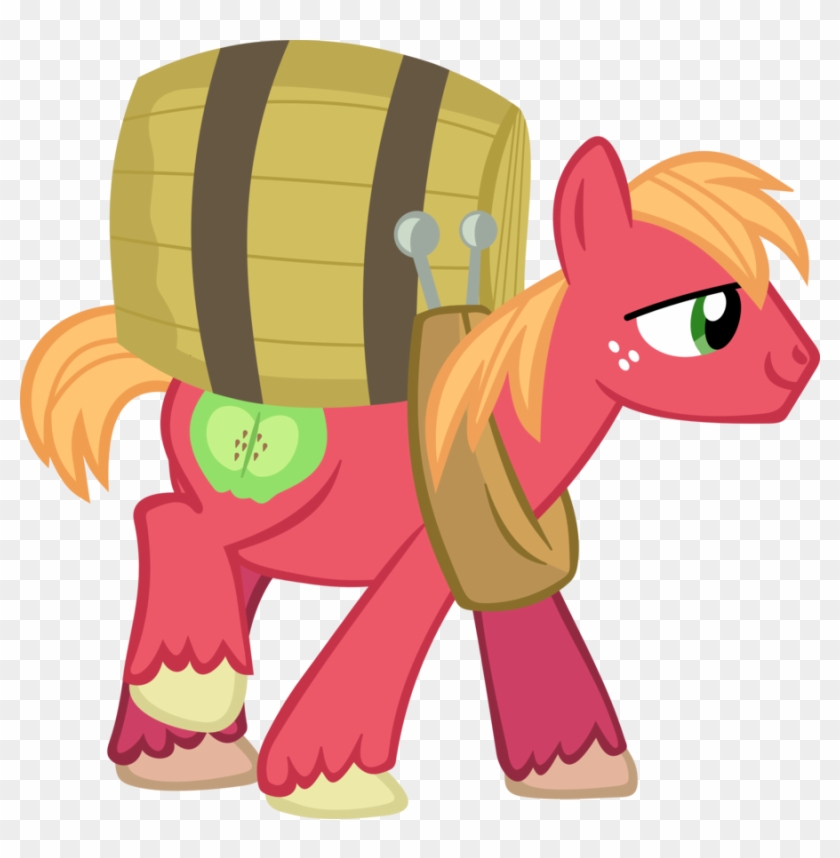 Big Mac Hauling Barrels By Stormsclouds - Mlp Big Mac Working #966453