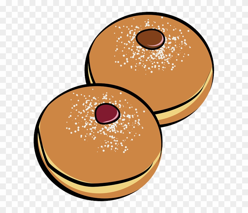 Free Donut Clipart The Cliparts - Hanukkah Donuts Clipart #966620