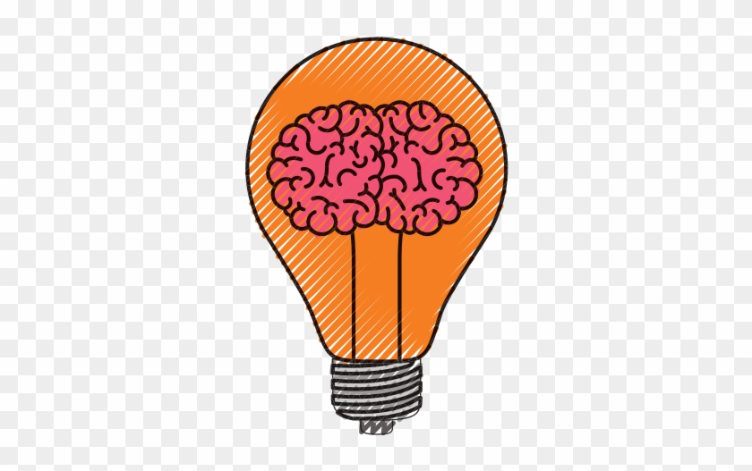 Light Bulb With Brain - Silhouette #967248