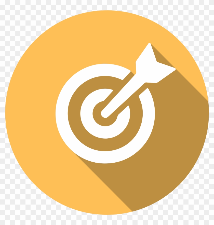 Icon Of A Dart In The Middle Of A Target - Bullseye Icon #967610