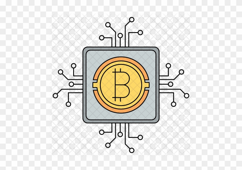 Circuit With Bitcoin Icon - Electrical Network #967856