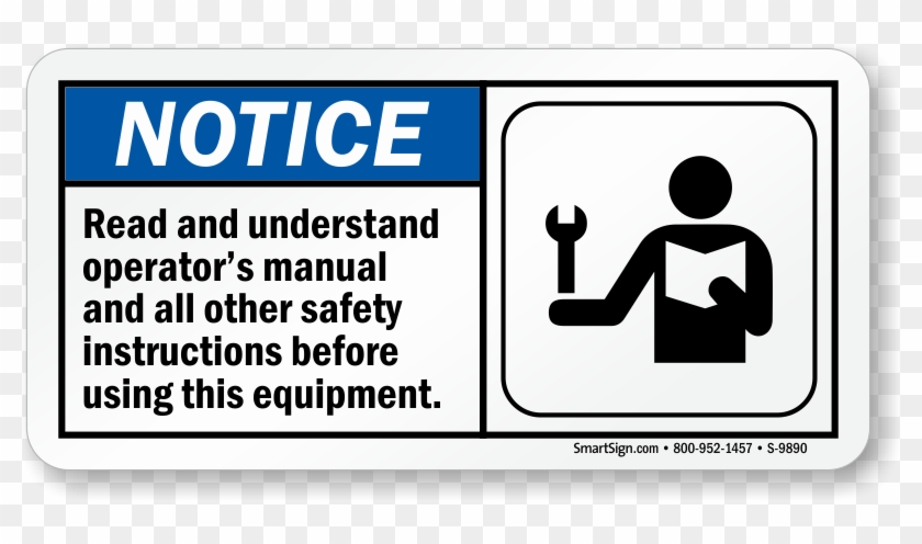 Zoom - Buy - Read And Understand Instruction Manual Sign #968882
