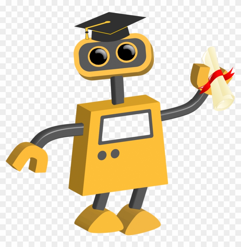 Grad Bot - Robot With Graduation Cap #969579
