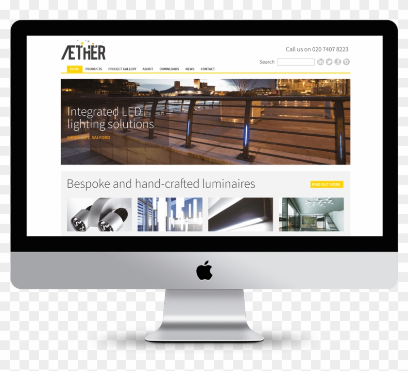 Aether Lighting Screenshot Web Design - Vivo Tech Corp. Iqunix Spider Thick Aluminum Monitor #969880