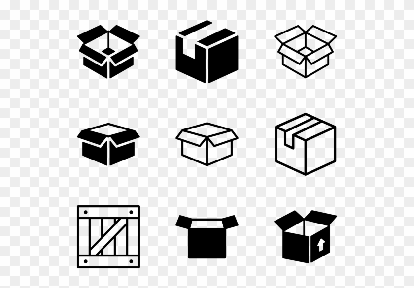 Boxes 30 Icons - Icandy Combat Receiving Print Blue White Black Box #969991