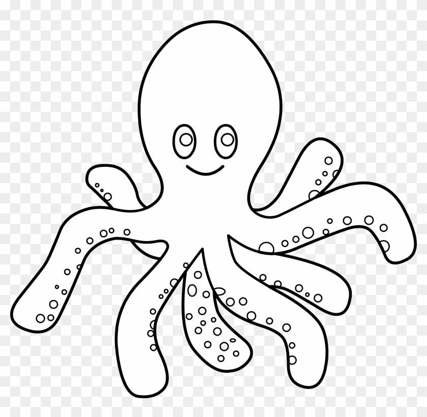Octopus Coloring Page Free Clip Art - Free Coloring Pages For Preschoolers #970435