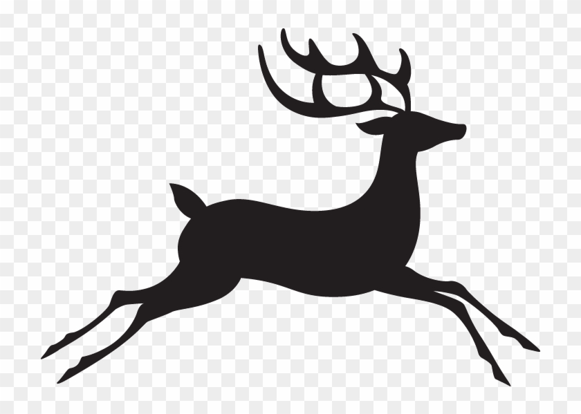Reindeer Silhouette Png - Christmas Deer Png #970444