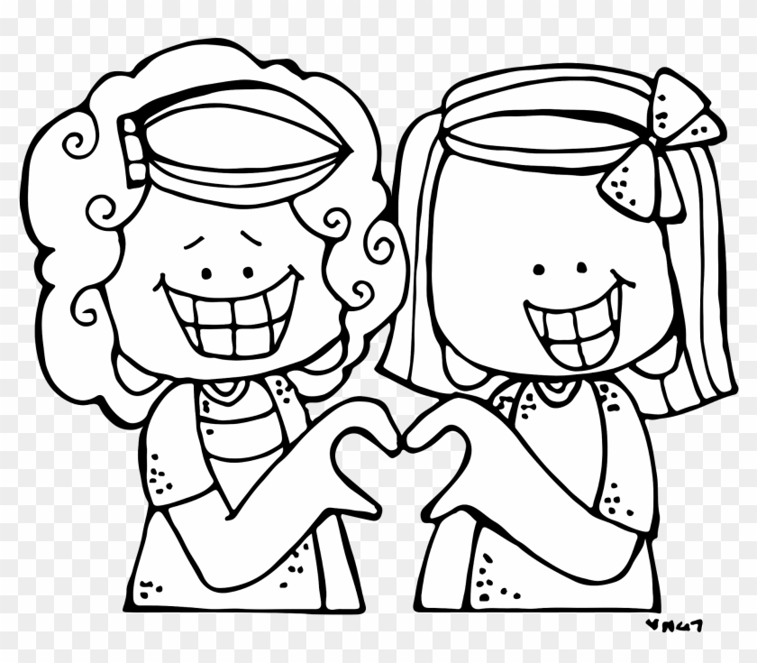 Love Everyone Free Clip Art - Melonheadz Black And White #970659