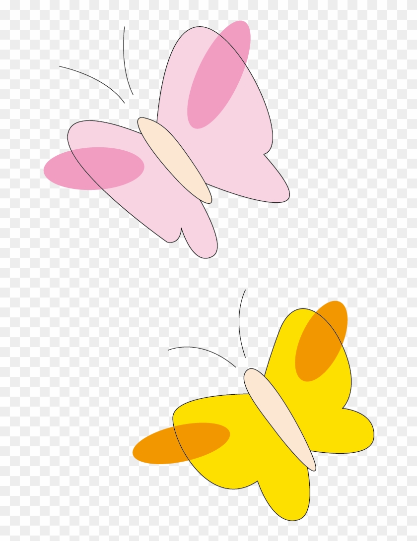 Butterfly Cartoon Pink Clip Art - Clip Art #970708