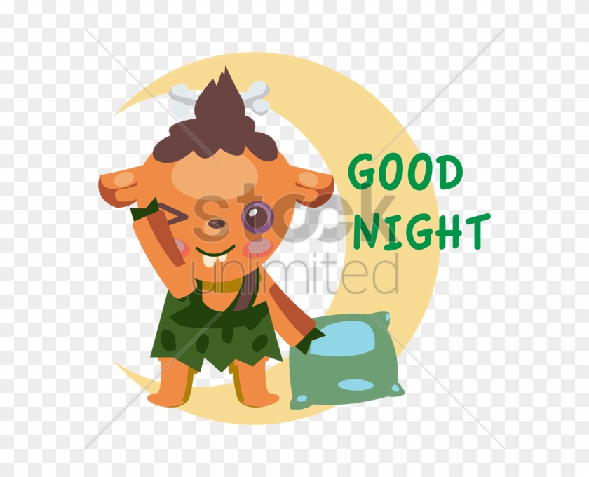 Tribal Cartoon Character Saying Good Night V矢量图形 - Good Afternoon By Cartoon Characters #971078