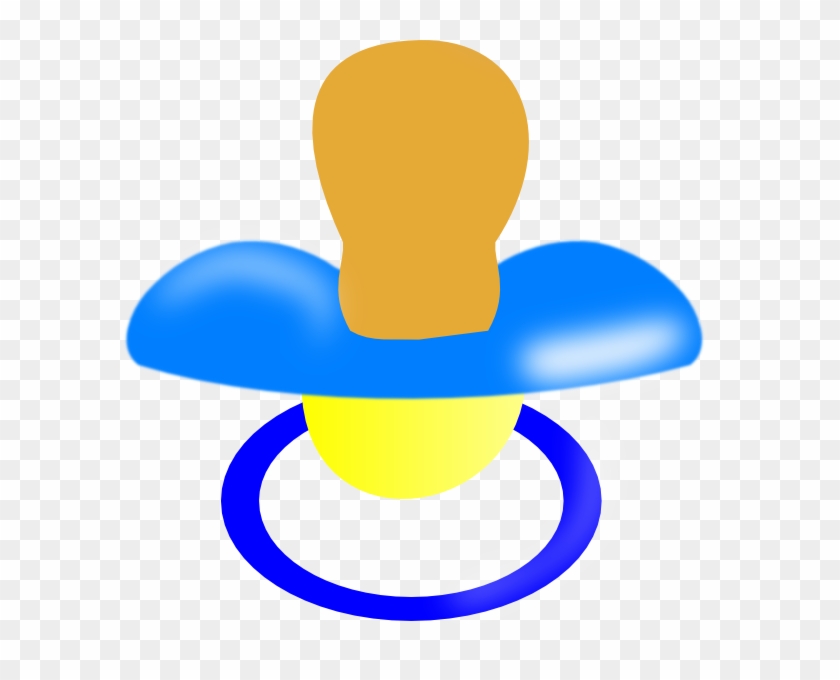 Blue Pacifier Clipart - Baby Pacifier Cartoon #971628
