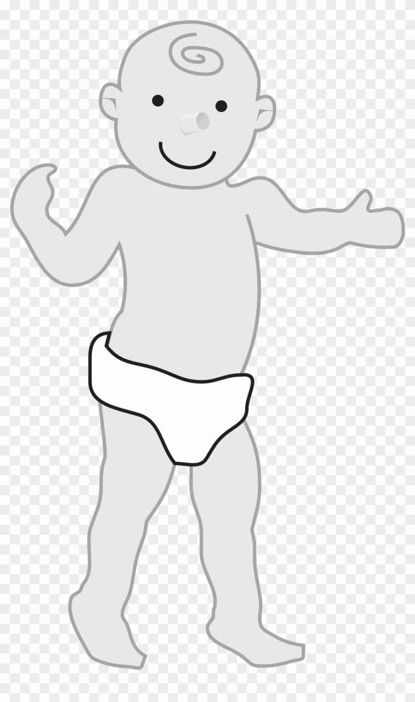 Baby Standing - Baby Walking Clipart Black And White #971632