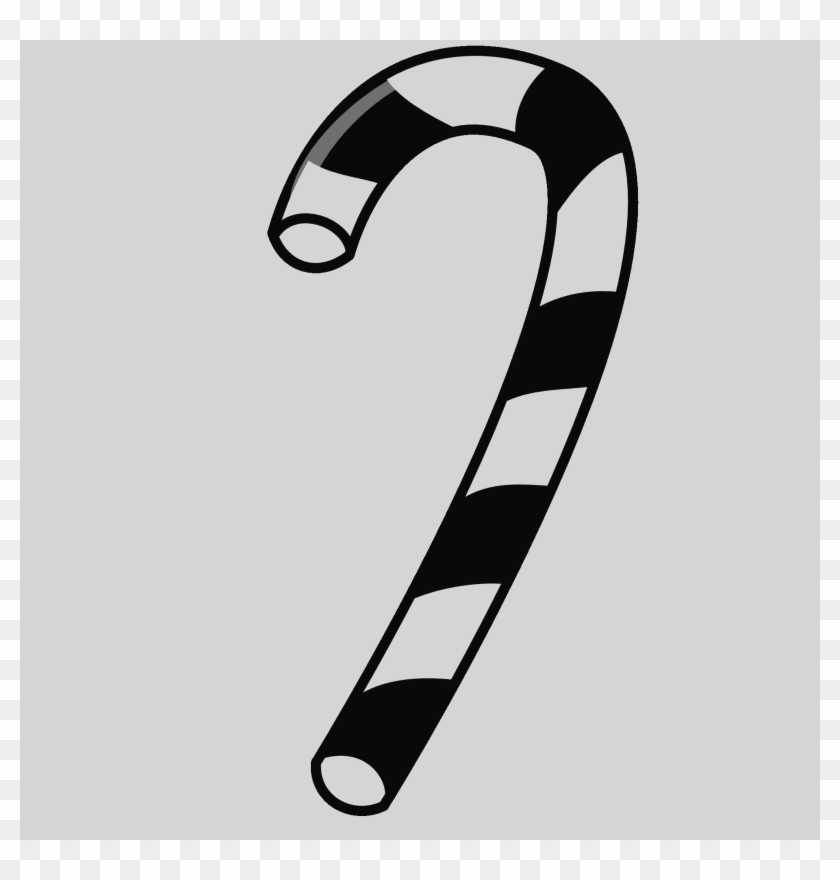 Free Christmas Clip Art Black And White Black And White - Candy Clip Art #972327