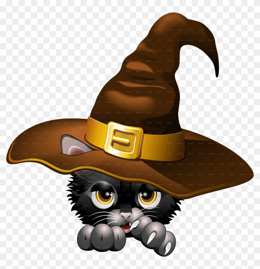 Halloween Black Cat Cartoon Clip Art - Black Cat Halloween Cute #973011