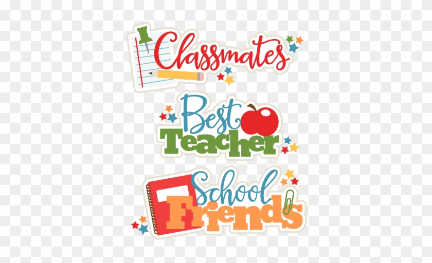 School Class Titles Set Svg Scrapbook Cut File Cute - School Friends Logo Design #973108
