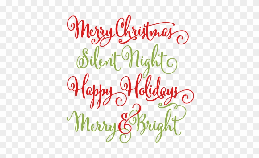 Christmas Phrases Scrapbook Clip Art Christmas Cut - Free Cricut Christmas Svg Files #973142