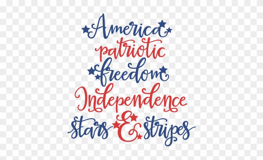 Independence Word Set Svg Scrapbook Cut File Cute Clipart - Scalable Vector Graphics #973436