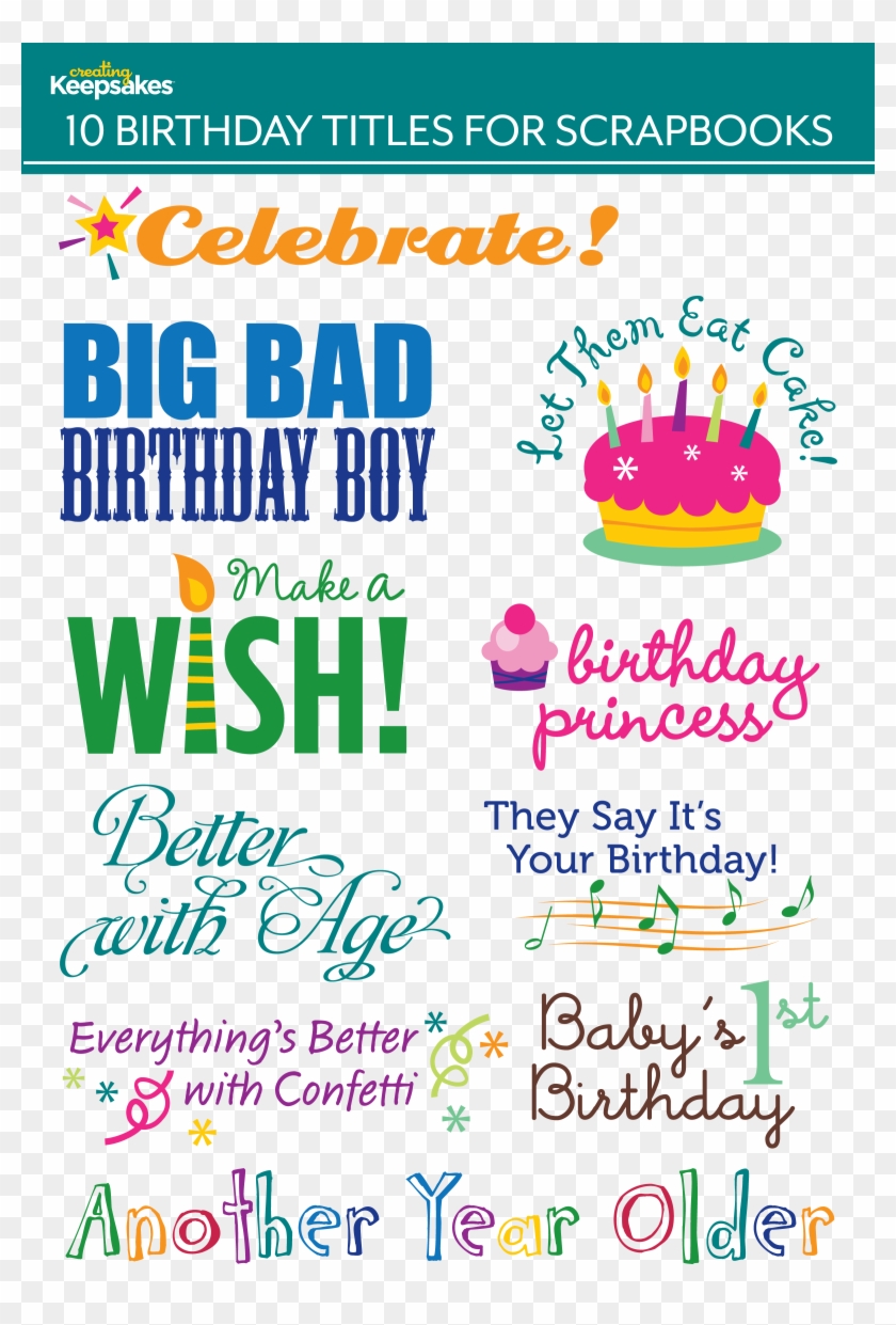 Birthday Titles For Scrapbooks Mayjune 2011 - Birthday Cake Clip Art #973471