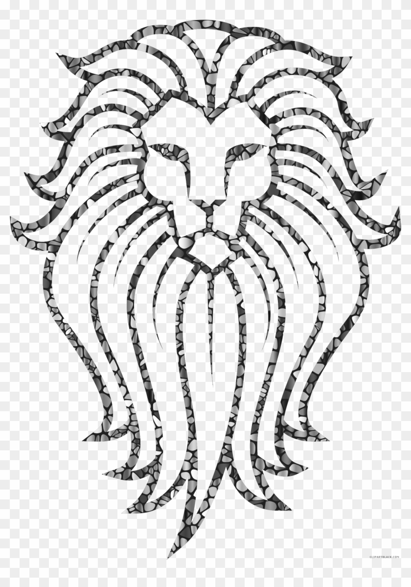 Prismatic Lion Animal Free Black White Clipart Images - Tattoo Png Colour Background #974167