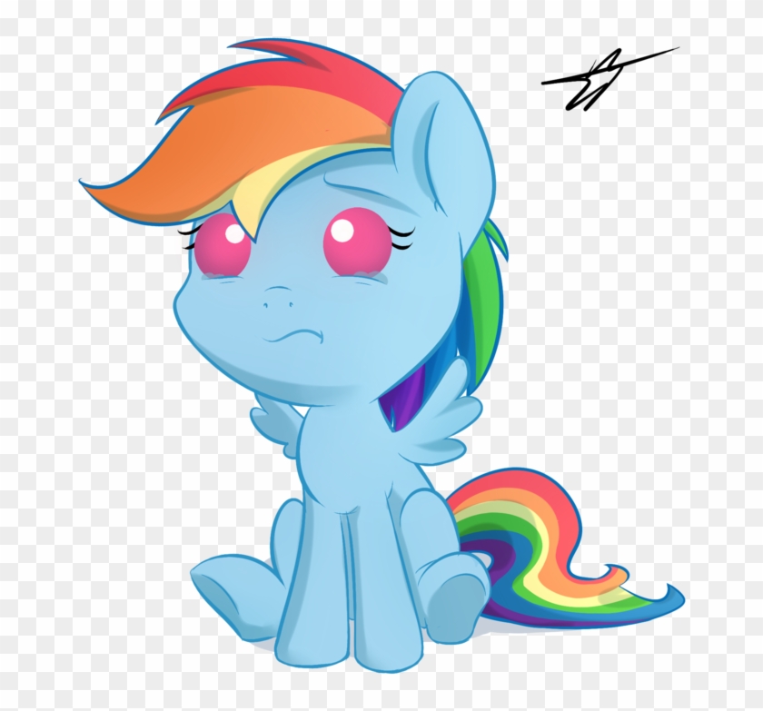 Baby Rainbow Dash By Kyodashiro - Rainbow Dash As A Baby #974215
