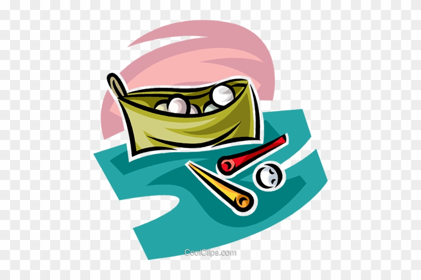 Bag Of Golf Balls And Tees Royalty Free Vector Clip - Golf #974469