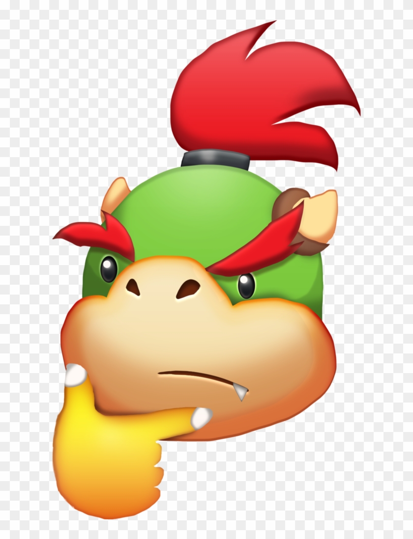 Bowser Jr Thinking By Hg The Hamster - Human Bowser Jr And Bowser #974809
