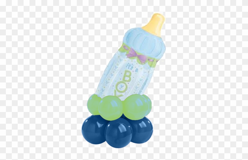 Feeder Baby Boy Compact Balloon - Baby Bottle Supershape Xl Large Blue New Born Baby #975386