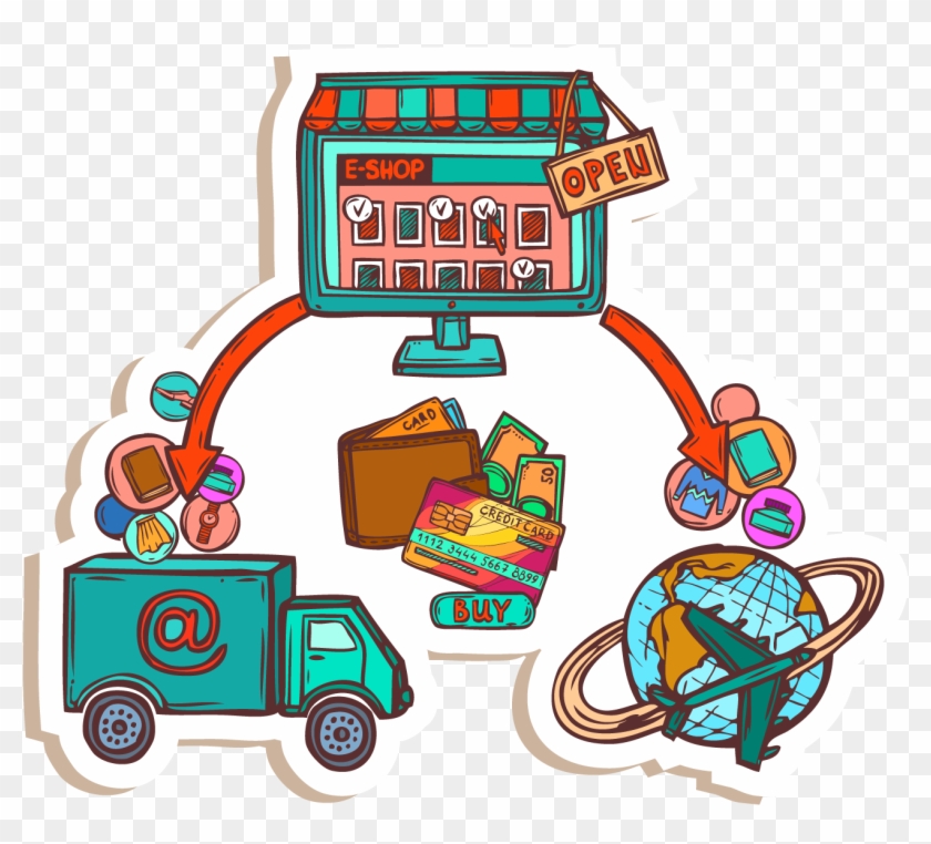 Online Shopping E-commerce Photography Illustration - E-commerce #975431