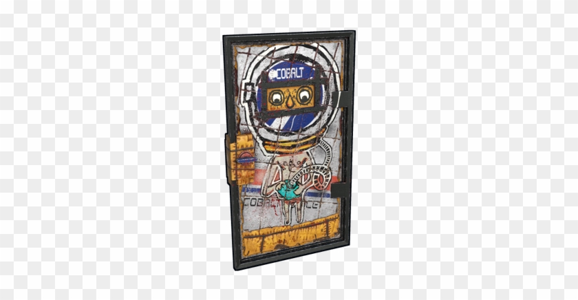 Cobalt Graffiti Door - Cartoon #975726