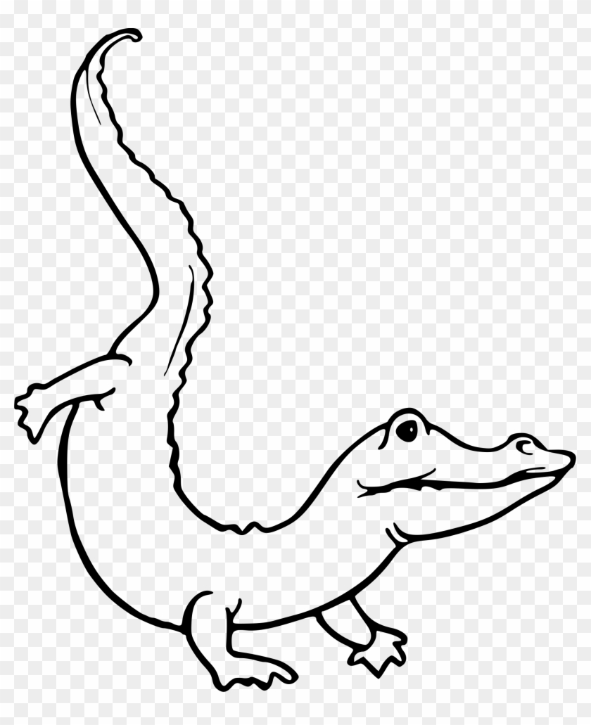 Crocodile 3 - Gambar Hewan Reptil Hitam Putih #975733