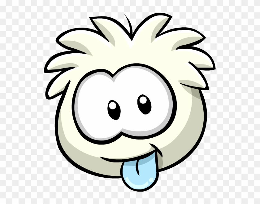 White Puffletongue3 - Club Penguin White Puffle Png #976535