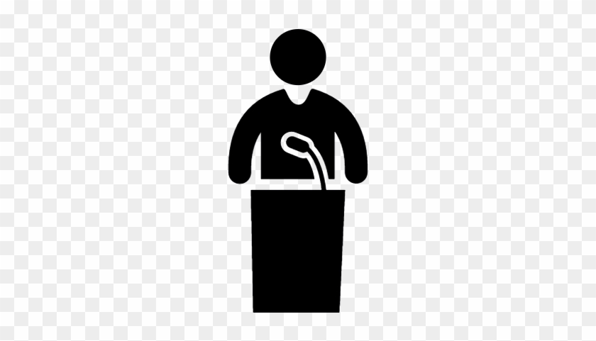 Lectern Speech Vector - Yellow #976646