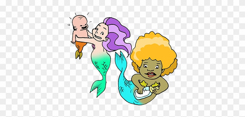 Mini Mermaids Babysitting Sticker - Mini Mermaids Babysitting Sticker #976946