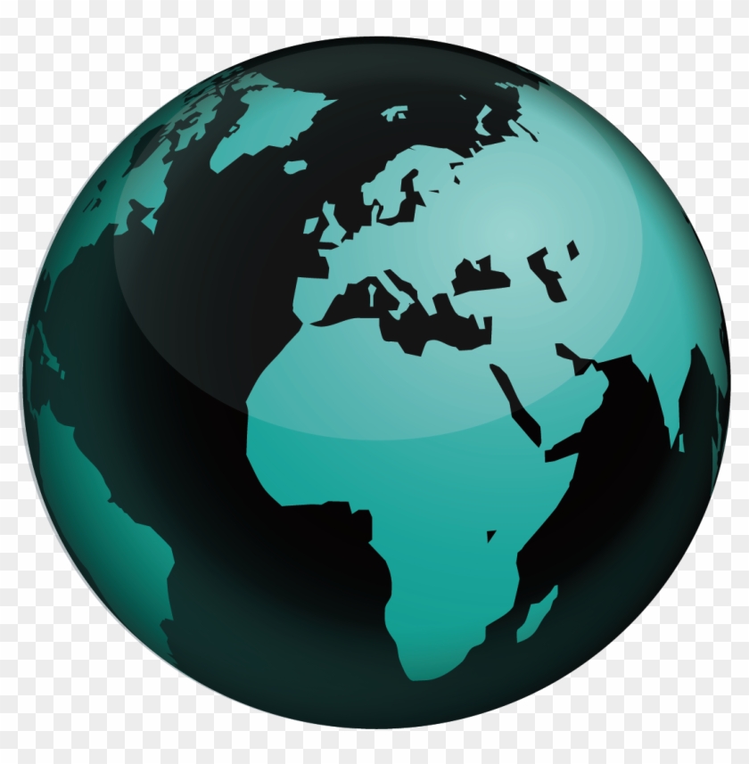 World Map Globe Clip Art - Blank World Map No Borders #977200