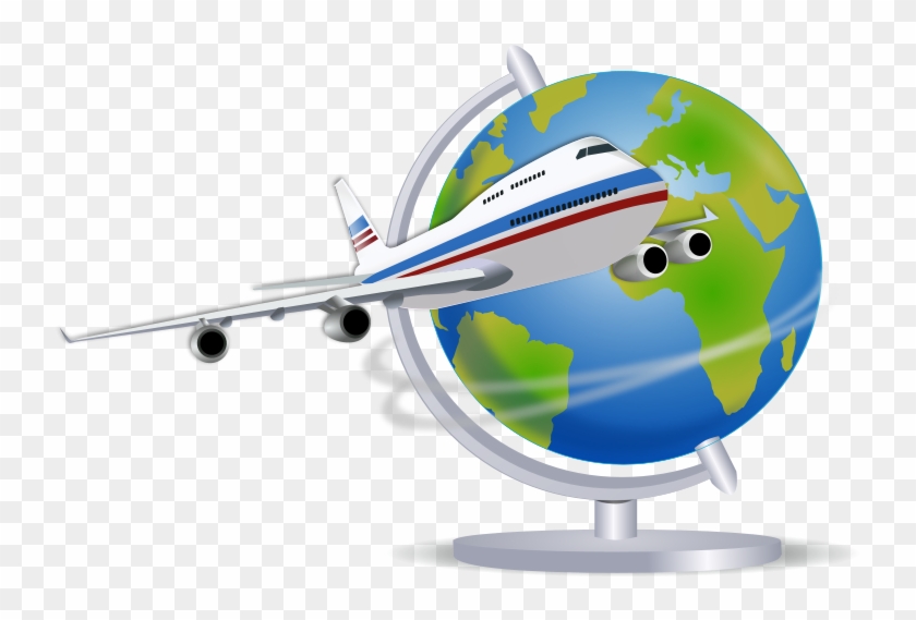 Travel Globe Clipart - World Traveler Shower Curtain #977255