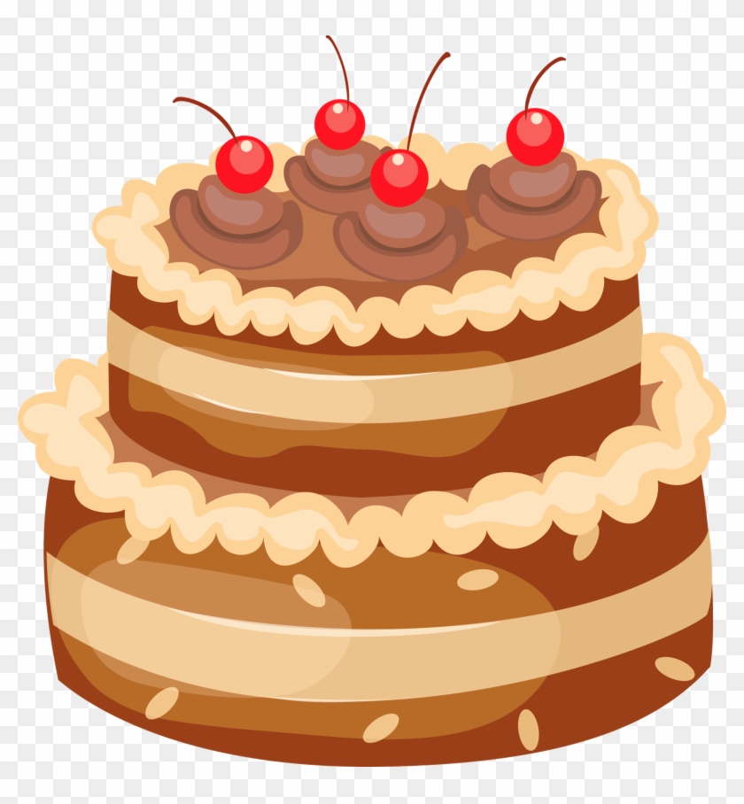 Chocolate Cake Clipart Vishal - Transparent Background Birthday Cake Clipart #977503