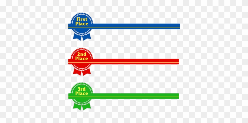 1st 2nd And 3rd Place Trophy Clipart - Grünes Drittplatziertes Band Karte #978333