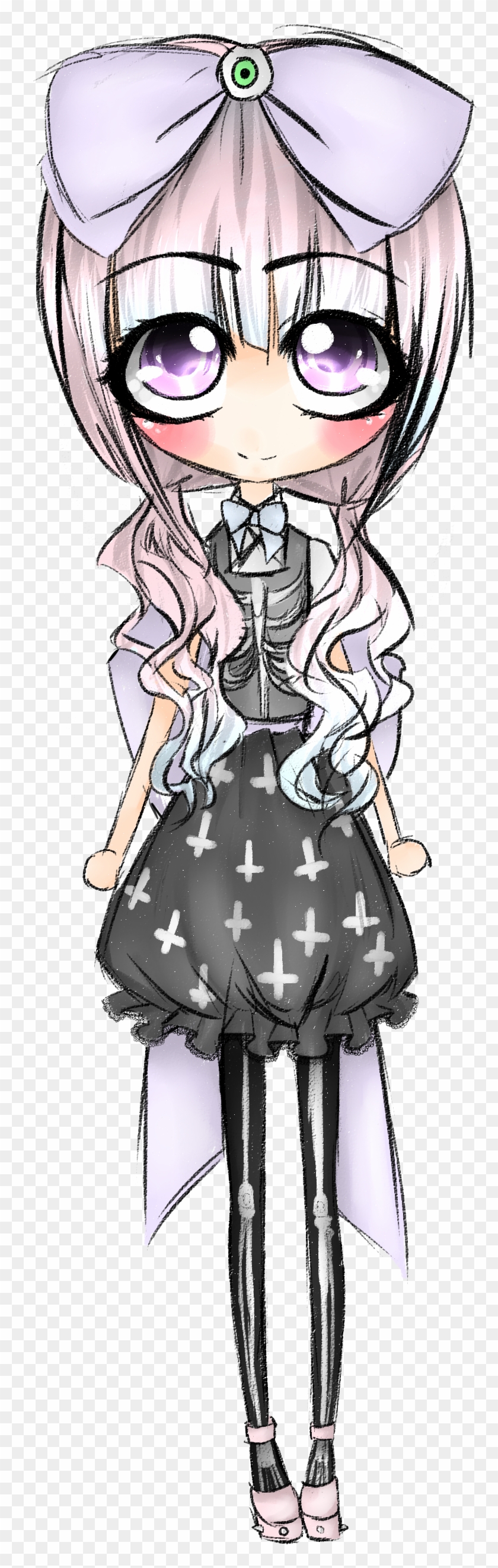 Pastel Goth Lolita - Pastel Anime Goth Png #978483