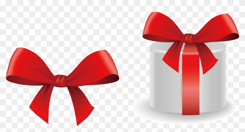 Ribbon Gift Red Clip Art - Vector Nơ Ruy Băng #979719