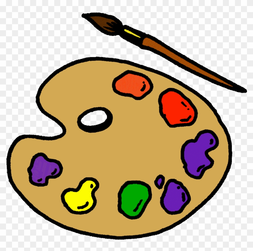 Painting Clipart Paint Board - Cartoon Paint Palette #979776