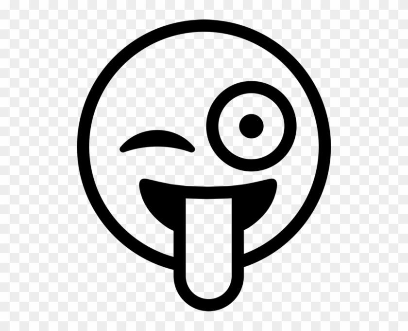 Emoji Face Clipart Black And White - Black And White Emoji #980177