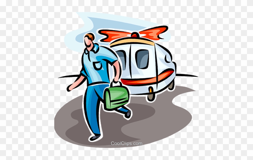 Paramedic Rushing From An Ambulance Royalty Free Vector - Paramedic Clip Art #981388