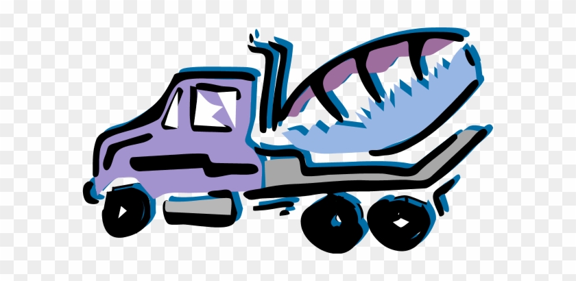 Cement Truck Vector Icon Illustration Clipart Free - Cement Truck Wall Clock #982042
