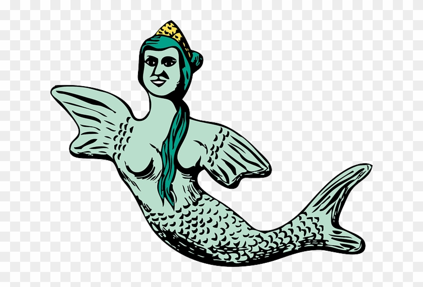 Water, People, Woman, Mermaid, Fish, Animal, Tail - 人魚 フリー イラスト #982246