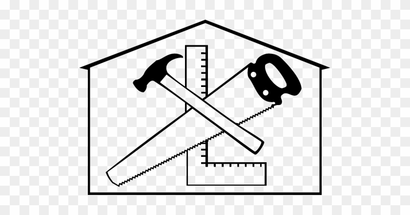 White House Clipart Home Construction - Home Improvement Black And White #982291