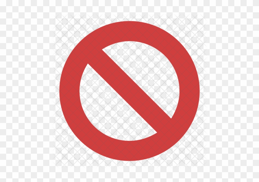 International Prohibition Sign Icon - Red Circle With Diagonal Line Transparent #982735