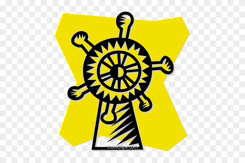 Captain's Wheel Royalty Free Vector Clip Art Illustration - Captain's Wheel Royalty Free Vector Clip Art Illustration #982894