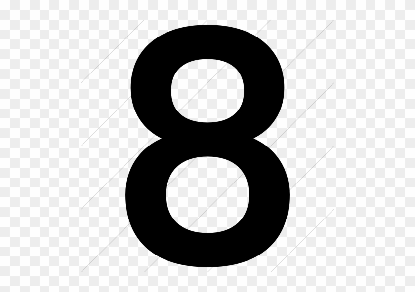 Black Number - Number 8 Icon Png #983360