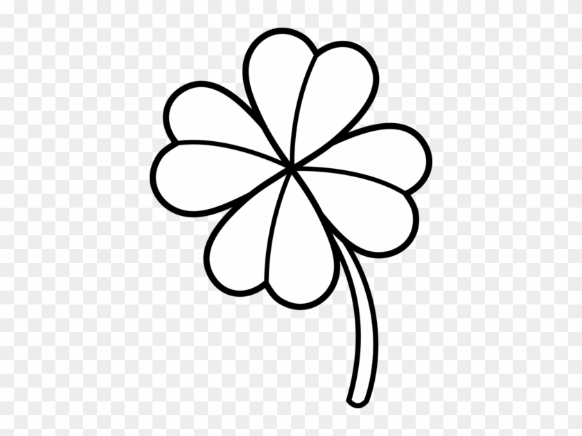 Celtic Shamrock Color Clipart - Four Leaf Clover Coloring Pages #985099